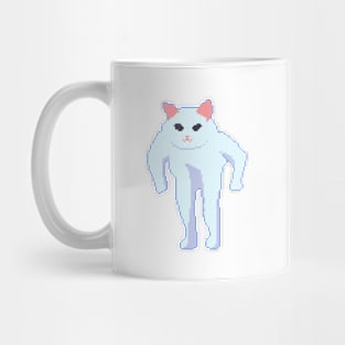 Funny Cat Meme Pixel Art Mug